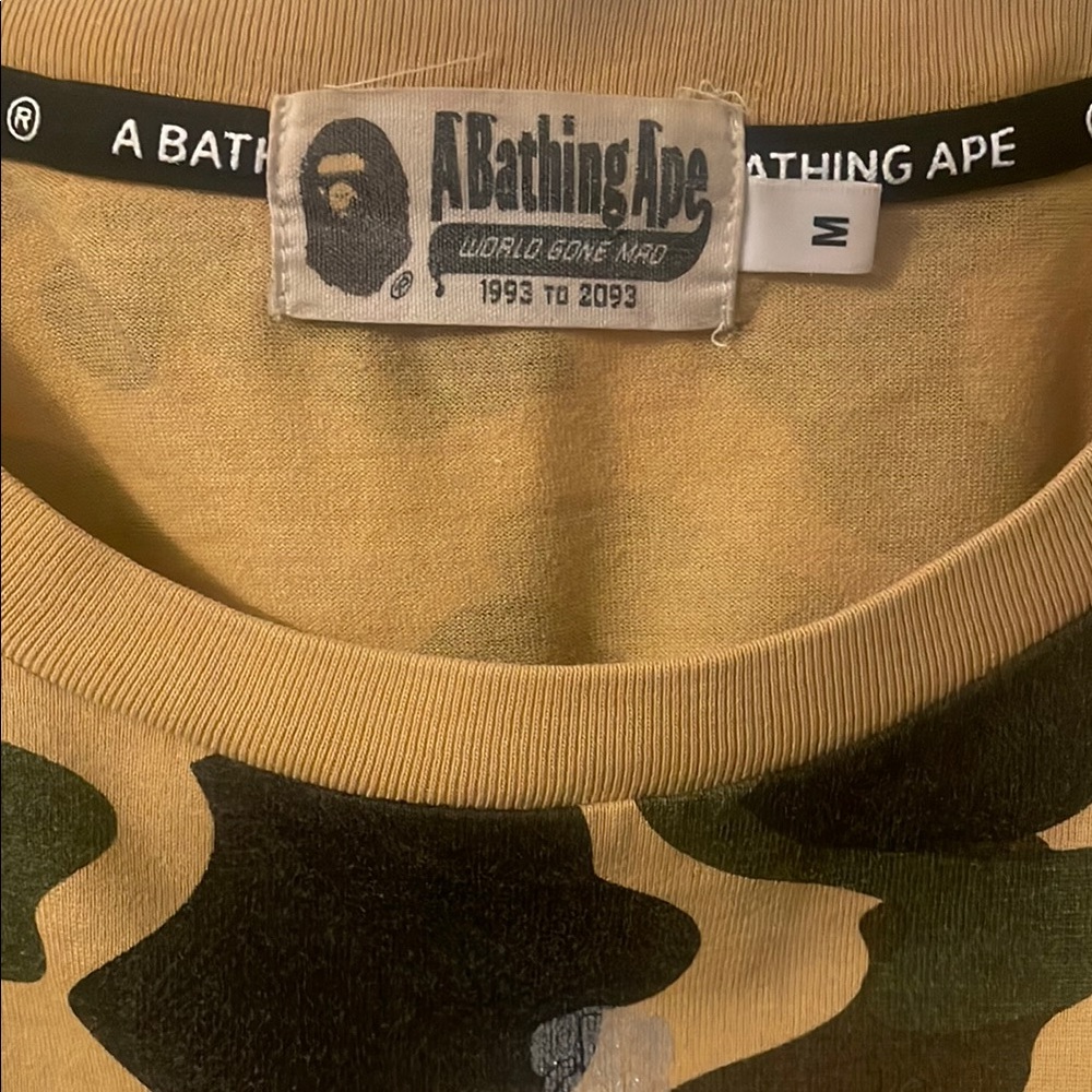 Bape Camo Short Sleeve Tee - Green and Tan